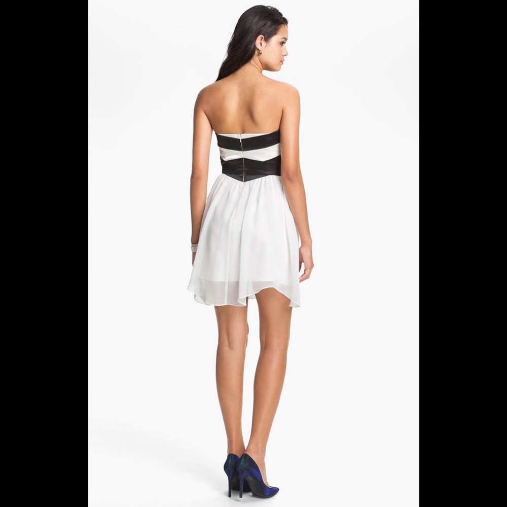 NWT HAILEY LOGAN by ADRIANNA PAPELL Sweetheart Chiffon Dress 5 - Picture 2 of 8